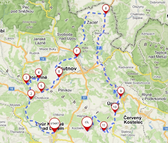 Trasa 2020 - 100km - ZRUŠENO