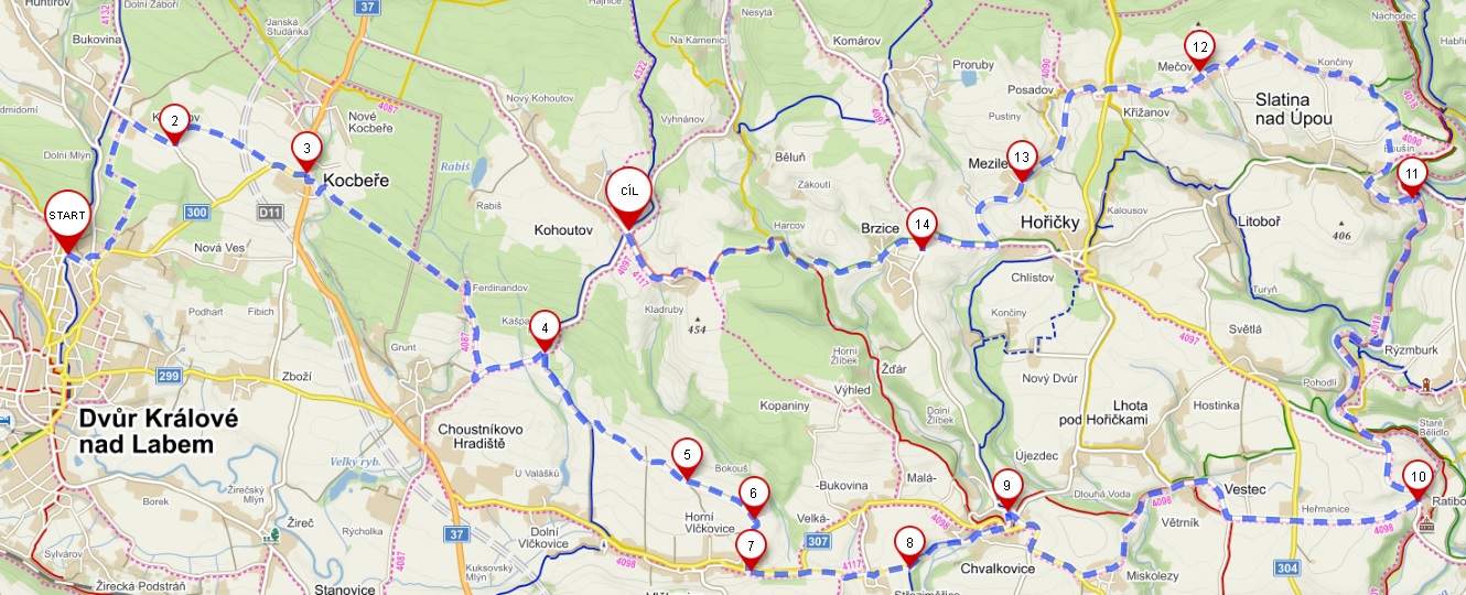 Trasa 2020 - 50km - ZRUŠENO